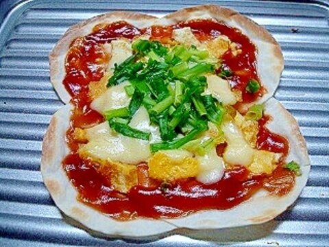 余った餃子の皮de☆大きなピザ